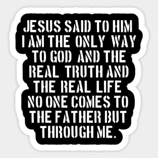 John 14:6 Amplified Bible Text Sticker